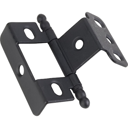 Hardware Resources 270 Degree Full Wrap for 3/4" Framex3/4" Door, Inset Flush Ball Tip Hinge - Matte Black 0128MB